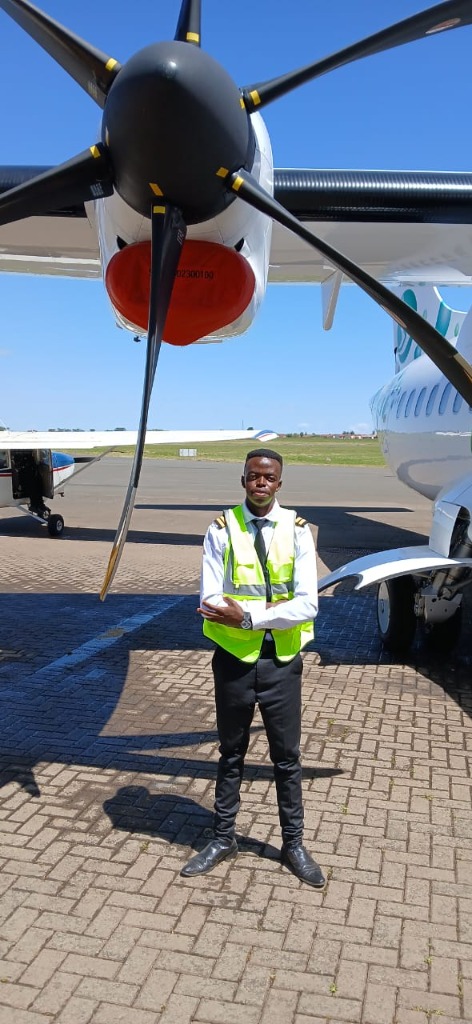 Pilot Davy with Aircraft